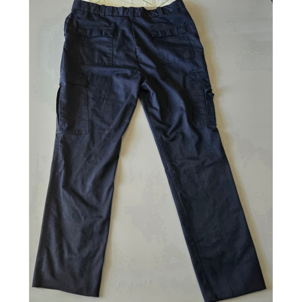 Liberty Uniform Cargo Work Pants Men 44 630MNV Utility Straight Leg Raw Hem - Picture 7 of 14